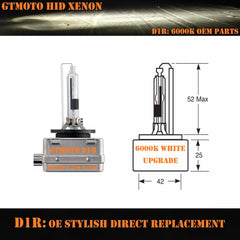 GTMOTO D1R bulbs deliver consistent 6000K cool white for Escalade's low beams