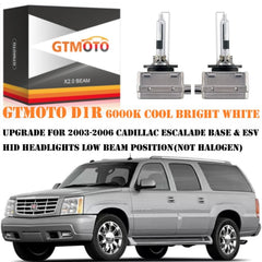 GTMOTO D1R bulbs paired set for upgraded Escalade Ext headlights