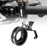 GUAIMI cruise control mounted on Harley grip for smooth long-ride throttle management.
