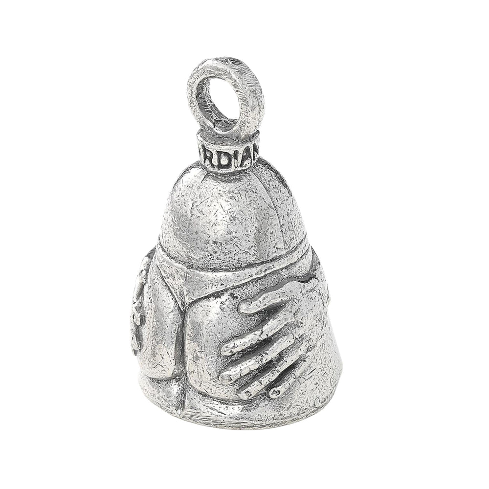 Guardian Bell AssMan closeup pewter finish highlights authentic US-made craftsmanship.