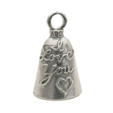 Guardian Bell I Love You Good Luck Bell on keyring front for portable luck