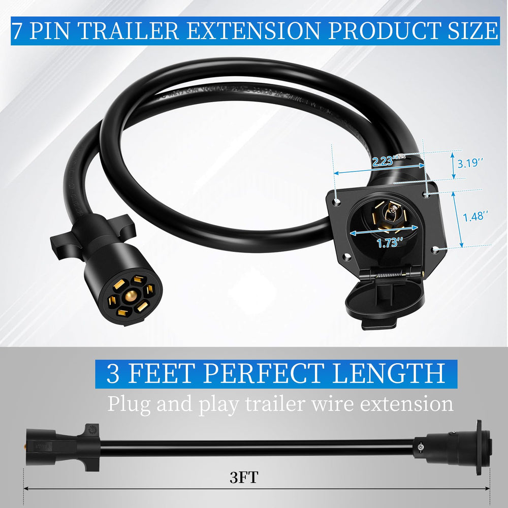 Gubrdfrsod ABS inner shell strengthens durability for trailer wiring.