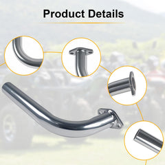 Gucididak exhaust header pipe with screws and gasket ready for mounting.