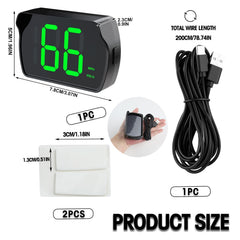 GUGUMO compact speedometer unit close‑up showing a simple, compact design.