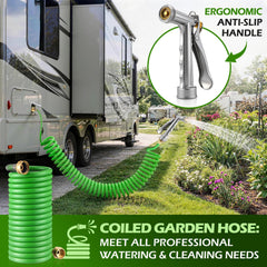 Gulfmew dual connection adapts to RV quick connect and garden faucets