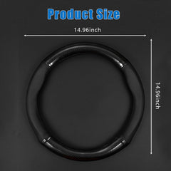 gunhunt steering wheel cover mounted on car wheel highlighting grip and fit