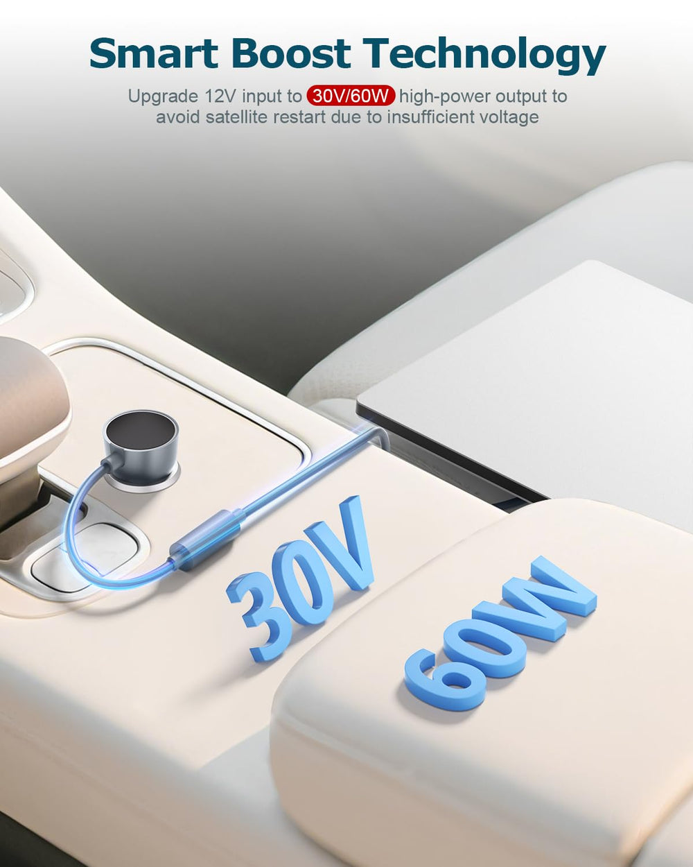 Gunovy Starlink Mini extended-range cable reaches 164ft for uninterrupted signals