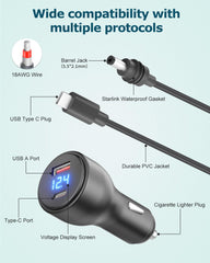 USB-A 18W port on Gunovy Starlink Mini for rapid mobile charging
