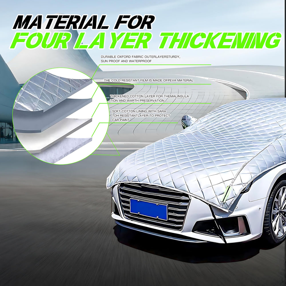 GUOPKXF Hail Protector 360-degree windproof hem keeps the cover secure.