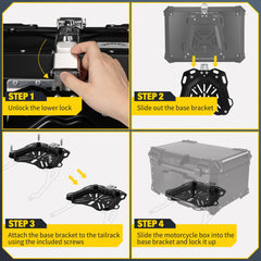 Gurblofy top case universal bracket fits most motorcycles