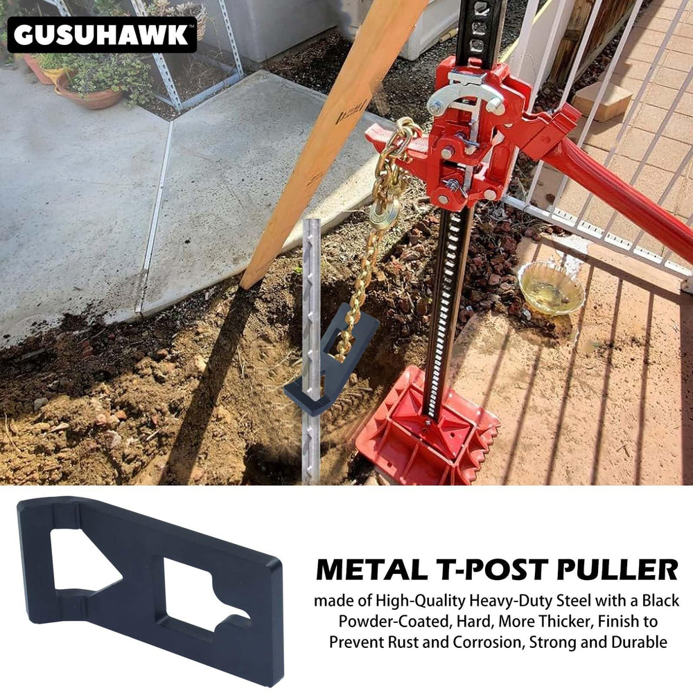 GUSUHAWK black coated steel puller plate close-up for rust resistance
