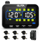 GUTA GT20 color LCD display showing tire pressure and temperature for safer travel.