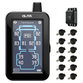 GUTA GT80 TPMS color touchscreen display shows real-time tire pressure and temperature at a glance.