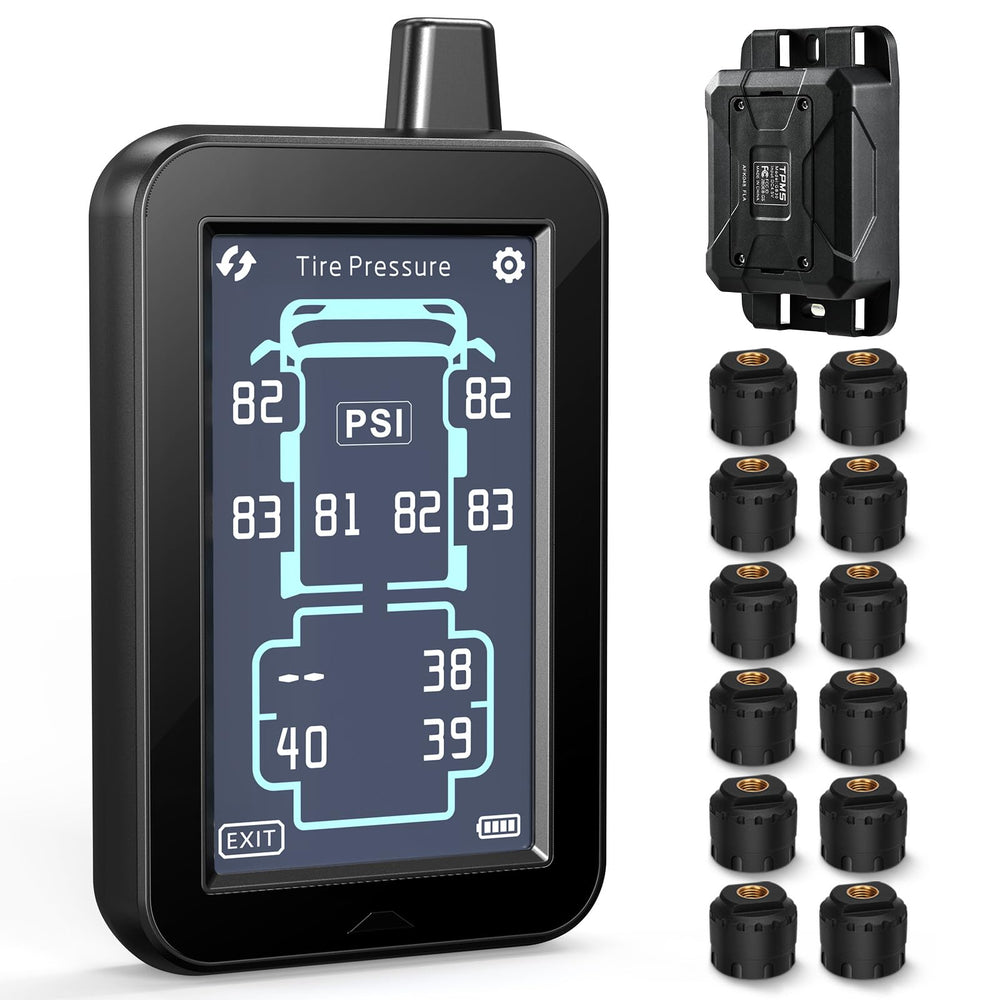 GUTA RV TPMS main display provides real-time tire data for safer travels