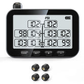 GUTA TPMS display large screen showing up to 10 tires for easy monitoring