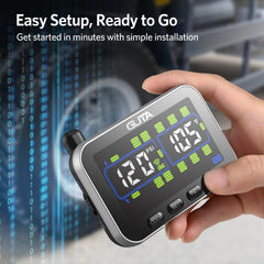 GUTA trailer TPMS pressure range from 0 to 188 PSI for RV tires.