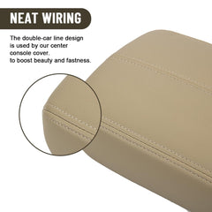 Guteauto PU leather armrest material showing scratch resistance and easy cleaning