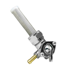 GUZIKO petcock with 22mm left-spigot and 90° outlet on Harley build