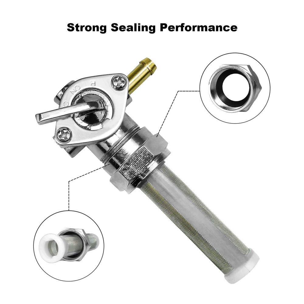 GUZIKO 22mm petcock assembly with left-side outlet