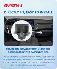 GVPART4U front blower motor for GMC Yukon 1500 ensures consistent cabin air.