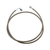 GXARTS 60in braided turbo oil feed line with 4AN 90deg end for reliable routing.
