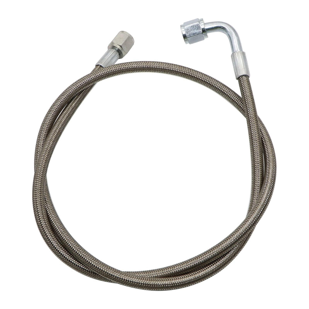 GXARTS billet steel braided turbo oil feed line, 36-inch length, for durable high‑pressure routing.