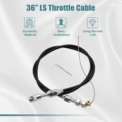 GXARTS throttle cable connected to accelerator pedal for smooth operation