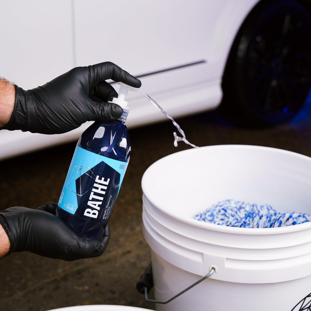 Gyeon Bathe weekly-maintenance bottle supports regular use to extend coating life.