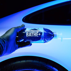 Gyeon Bathe+ wash-methods demonstrates foam cannon, mitt, or bucket washing versatility.