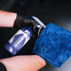 Gyeon Ceramic Detailer on wheels and trim promotes even protection.
