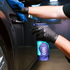 Gyeon Cure dilutable formula enables streak-free wipe-off.