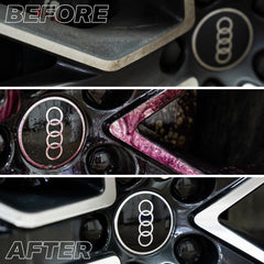 Gyeon Iron Wheel Cleaner acid-free formula protects wheel finishes during cleaning