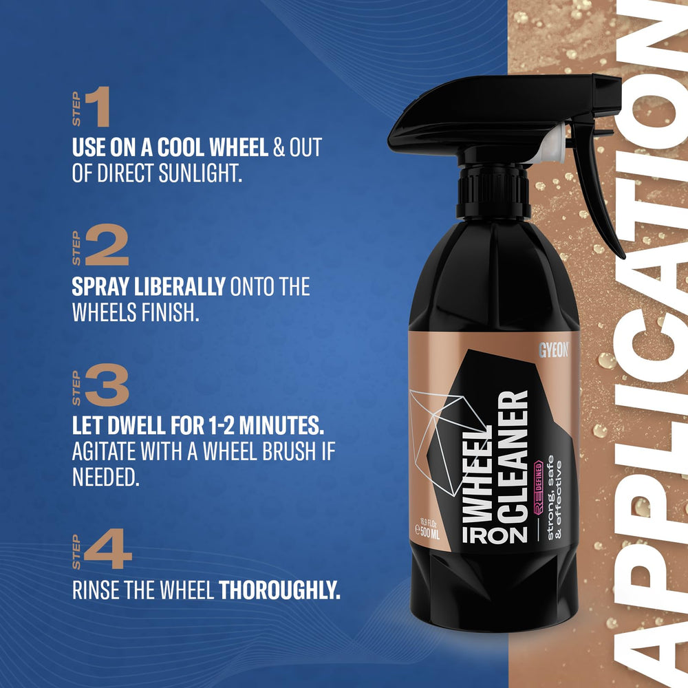 Gyeon Iron Wheel Cleaner removes brake dust safely without harsh acids