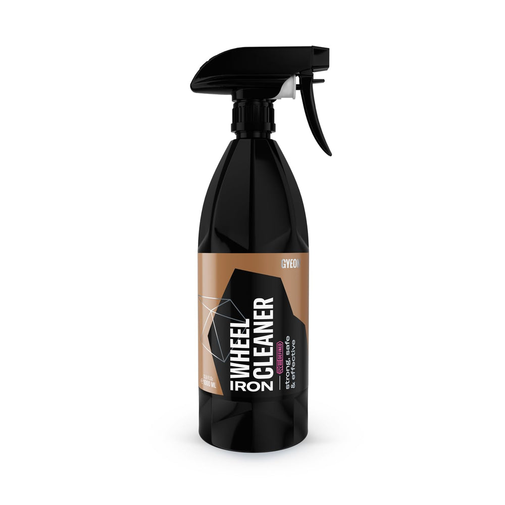 Gyeon Iron Wheel Cleaner gel shows purple reaction while removing iron on wheels