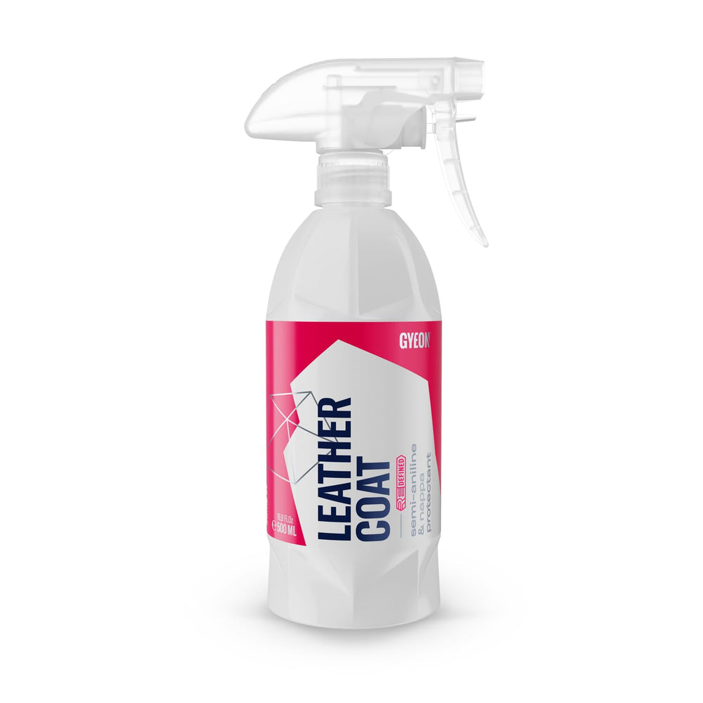 Gyeon Leather Coat applied with microfiber for smooth, even protection.
