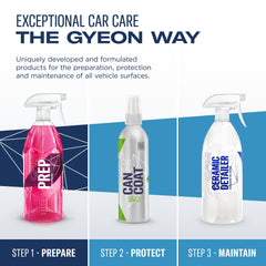 GYEON Prep Redefined gloss test—suggests long-term hydrophobic performance.