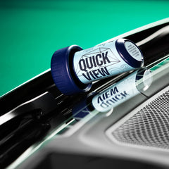 Gyeon Quartz QuickView glass application circle shows quick, even coating for clarity.