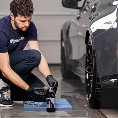 Gyeon Tire Express Satin Finish after-wash prep for tires with lasting protection.