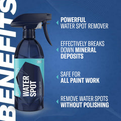Gyeon Water Spot Remover microfiber-application enables panel-by-panel cleaning.