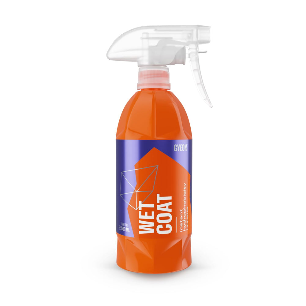 GYEON Wet Coat bottle closeup for quick DIY car detailing.