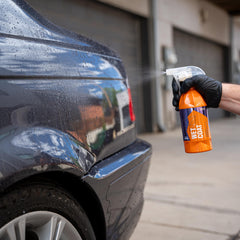 GYEON Wet Coat panel wet-application demonstrates fast spray rinse.