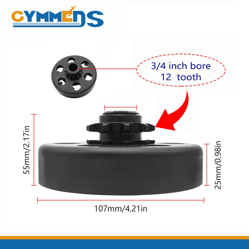 GYMMEDS steel clutch body highlights durability and heat dissipation.