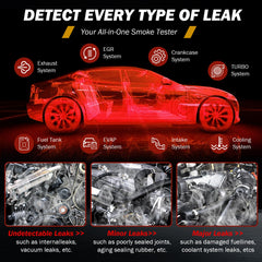 GYTVtools Smoke Leak Detector performing EVAP test for leaks.