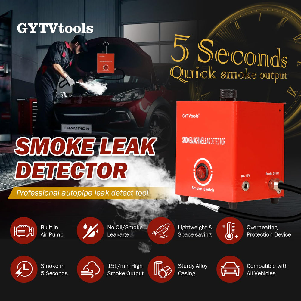 GYTVtools Smoke Leak Detector side view shows compact durable design for workshops.