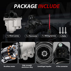 GZGN back housing and bolts for BMW water pump — ready-to-install kit.