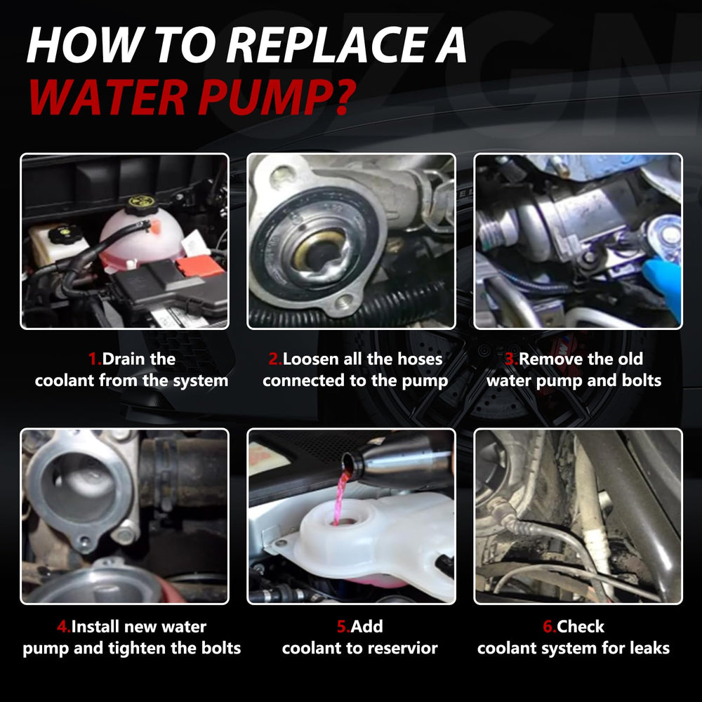 GZGN BMW engine compartment view with water pump fit for steady temperature