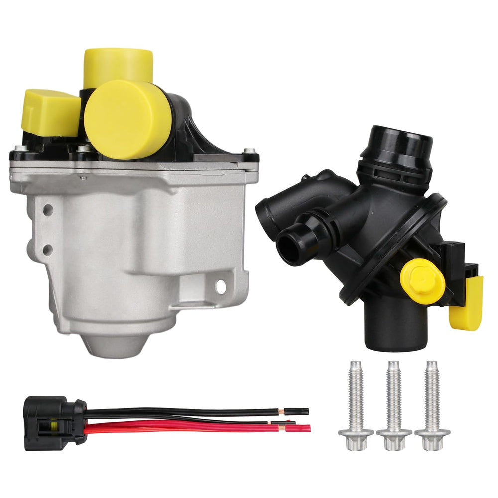 GZGN electric water pump with thermostat for BMW 535i — compact, efficient cooling solution.