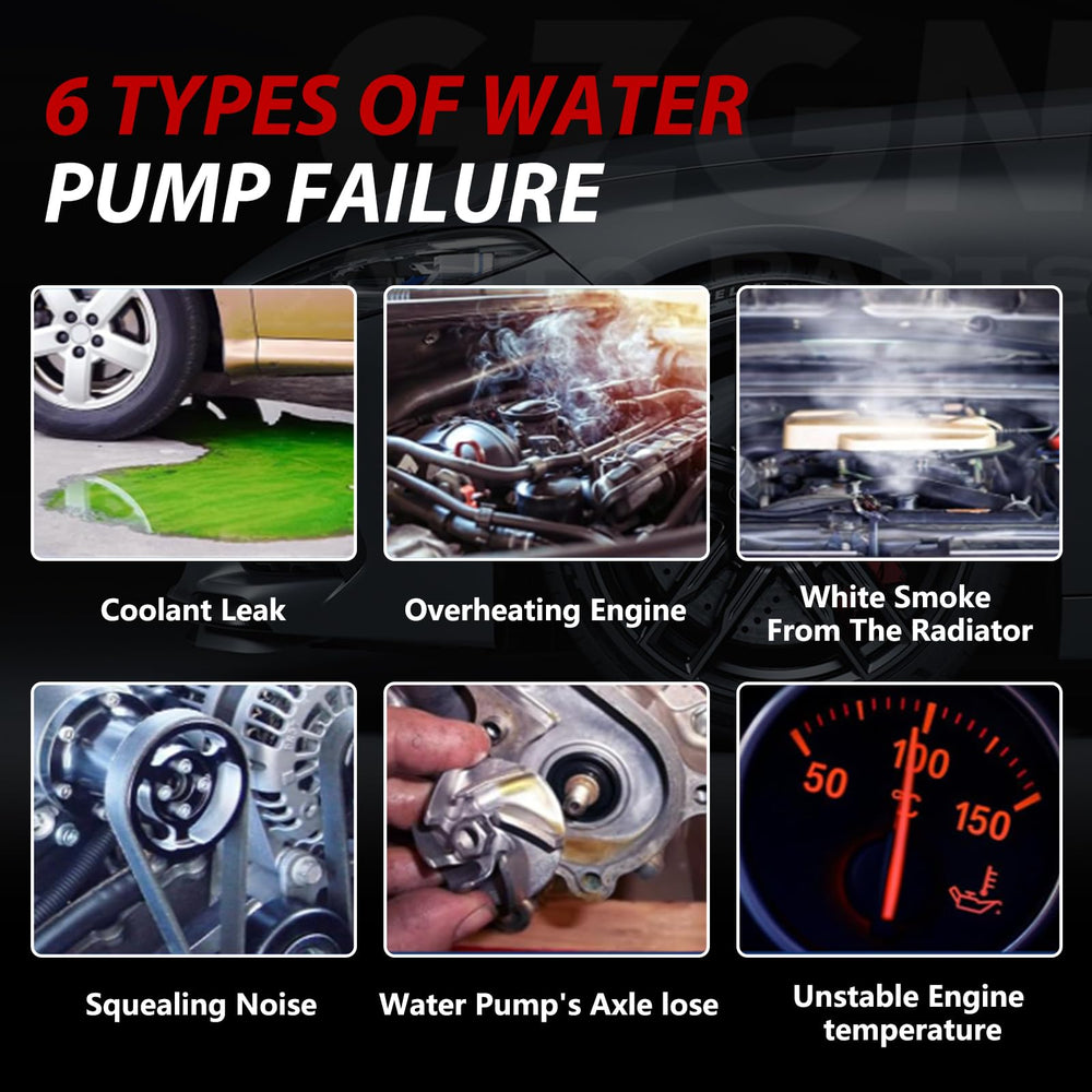 GZGN water pump label on box, confirms authenticity and specs.