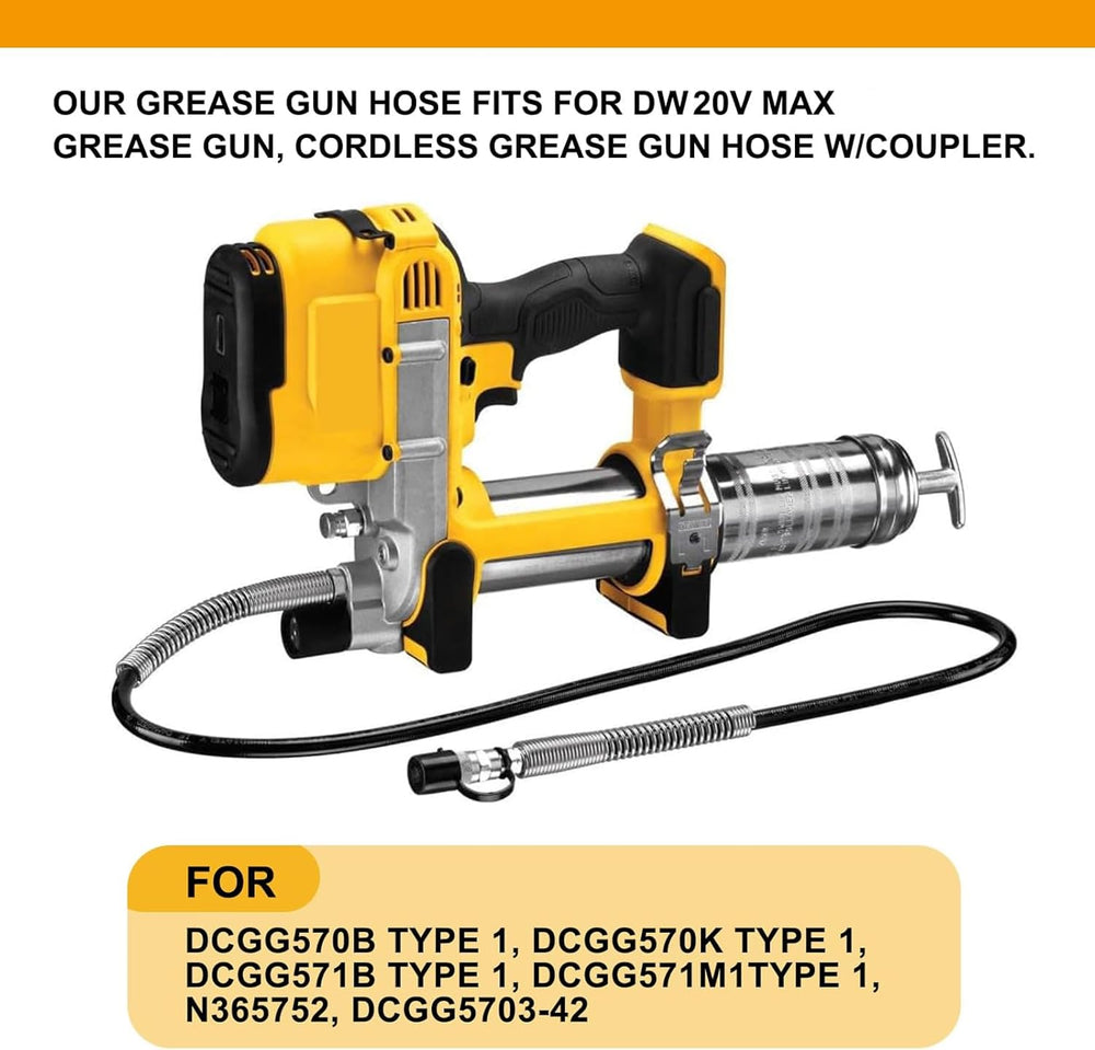 GZJoSum 20V Max cordless grease gun hose enables easier access.