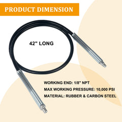 GZJoSum grease hose with coupler offers secure attachment for consistent lubrication.